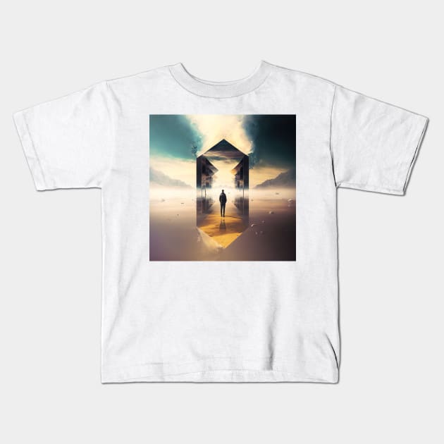 Alone in the abstract Kids T-Shirt by Imagier